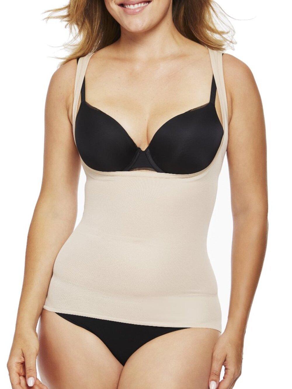 Cupid Intimates Unbelievable Comfort® Open-Bust Shaping Tank - Warm Beige